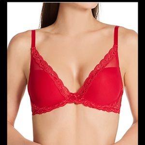 Natori red feathers bra 32DD